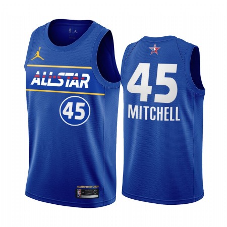 Maglia NBA Utah Jazz Donovan Mitchell 45 2021 All-Star Jordan Brand Blu Swingman - Uomo